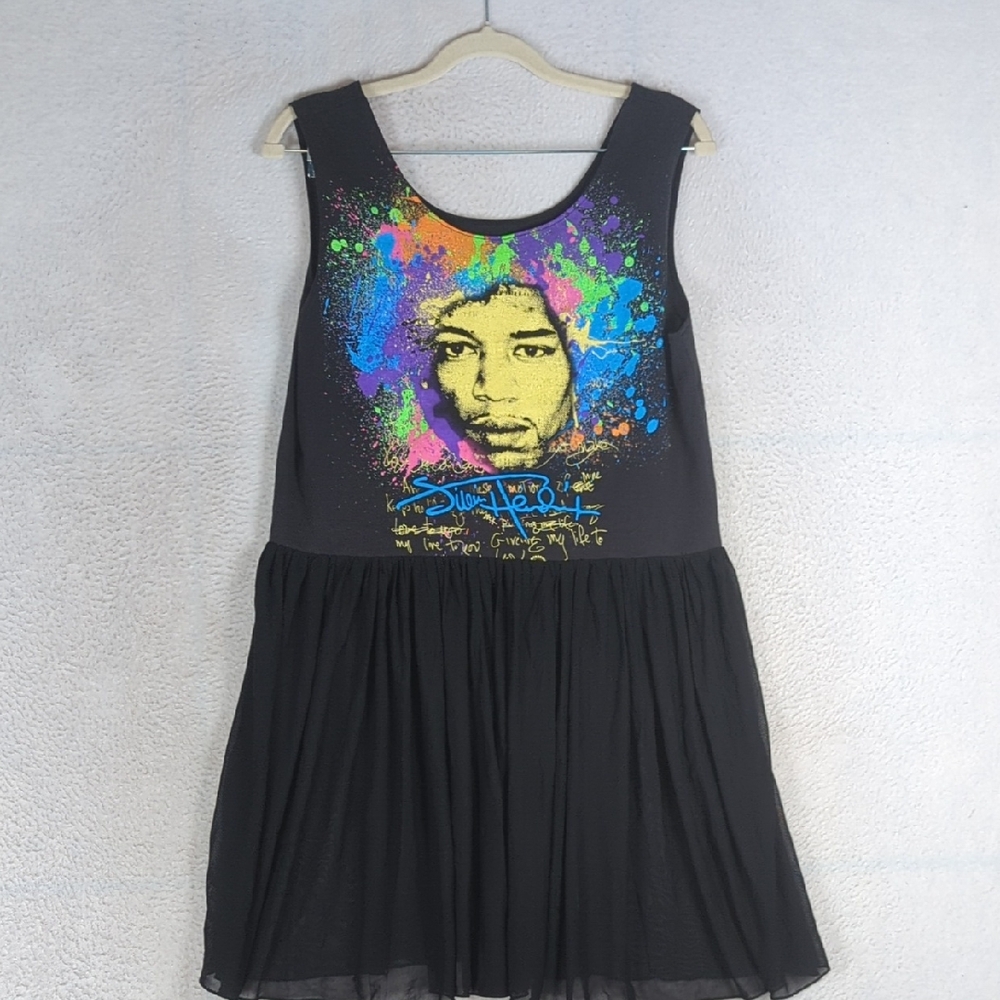 Jimi Hendrix Guitarist Colorful Tank Dress Size S/M